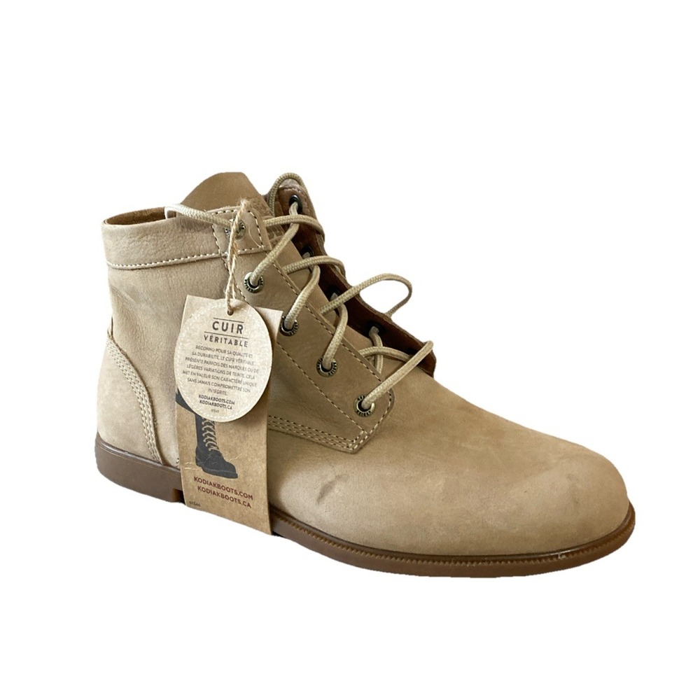 Kodiak Low-Rider Original Boot Women's Sz 7 New Beige Genuine Leather Ankle $110